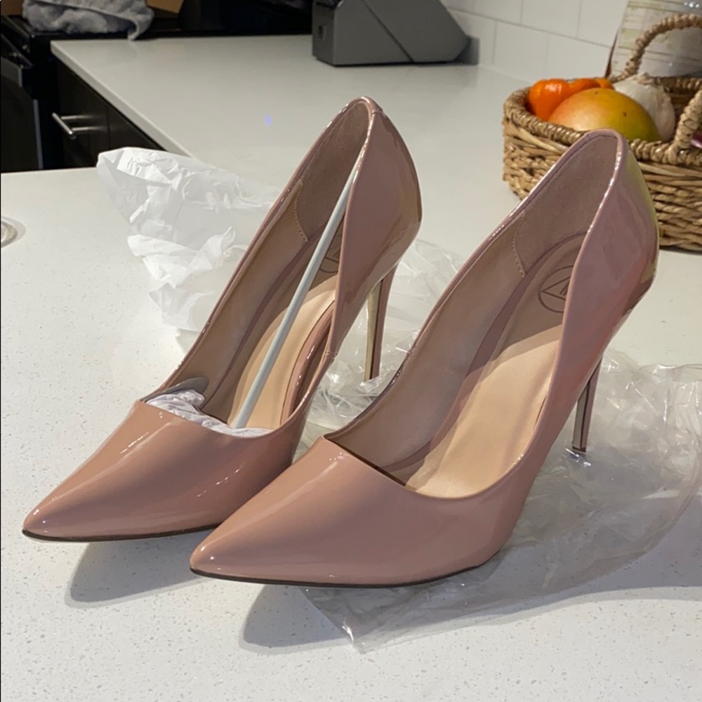 Nude pumps high heels